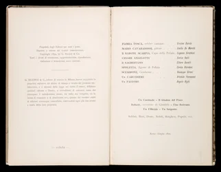 Libretto della Tosca von Giacomo Puccini, Edition Ricordi, Italien