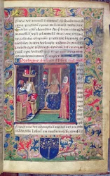 Ms 5113 Präsentation von Johannes von Capua an seinen Gönner seiner lateinischen Übersetzung von 