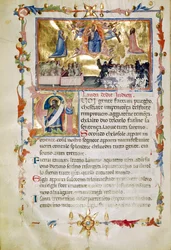 Ms. B.R. 19, c. 62b, aus Laudi Spirituali von der Gesellschaft des Hl. Giles