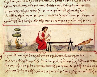 Traditionelle Elfenbeinarbeit, eine Illustration aus der Cynegetica von Oppian