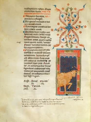 Ms Latin 7272 fol.113 Illuminiertes Kalenderblatt für April