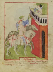Reiten, aus Tacuinum Sanitatis, ca. 1390-1400