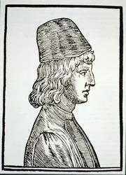 Porträt von Pico della Mirandola (1463-94), aus Delle Celeste Fisionomia von Giovanni Battista della Porta, Padua 1616, illustriert in Geschichte der Magie, veröffentlicht im späten 19. Jahrhundert