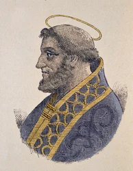 Porträt von Papst Sergius I. (687-701)