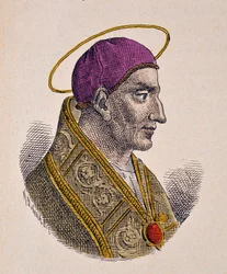 Porträt von Papst Vitalian (657-672)
