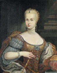 Porträt der Frau von Pietro Leopoldo di Lorena, ca. 1750