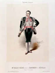 Porträt des Sängers Enrico delle Sedie in 