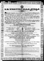 Plakat für I.R. Teatro alla Scala, 