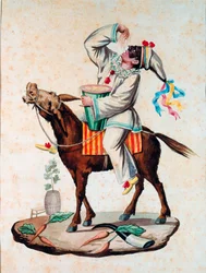 Pulcinella, eine Figur der Commedia dell