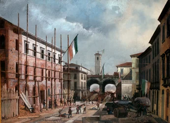 Revolutionen von 1848, Fünf Tage von Mailand: Verteidigung des Bogens von Porta Nuova am 19. März (Gemälde)