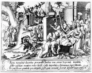 Heiliger Bruno gründet das Kartäuserkloster