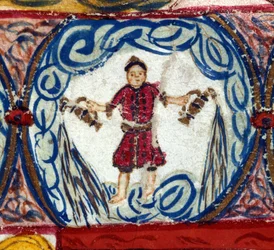 Zeichen des Wassermanns. Italienisches Horoskop, Mitte des 15. Jahrhunderts