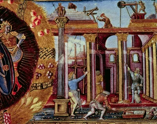 Die Kunst des Bauens, aus einem Manuskript über Architektur, venezianisch