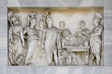 Der Wiener Kongress, Detail des Friedensbogens, Mailand, Italien