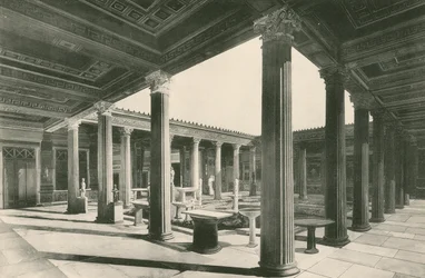 Das Peristyl im Haus der Vettii (Gravur)