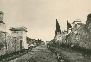 Die Straße der Gräber wie sie ist (Gravur)