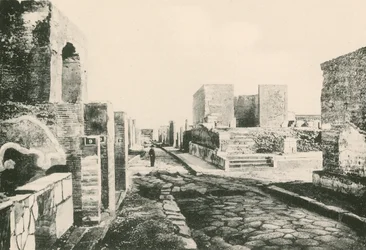 Der Tempel des Fortuna wie er ist (Gravur)