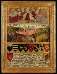 Die Jungfrau schützt Siena vor dem Erdbeben von 1466