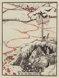 Die Wege des Todes (Farblithografie)