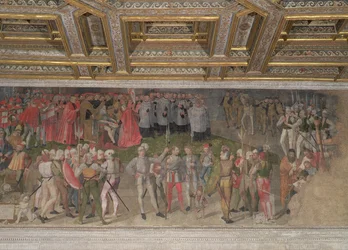 Der Treueeid auf den ersten Hauptmann Luigi Gonzaga im Jahr 1328