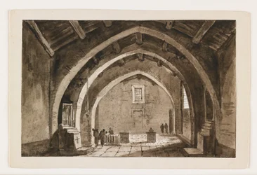 Ansicht eines Kircheninneren, frühes 19. Jahrhundert