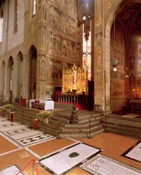 Ansicht der Kirchenapsis