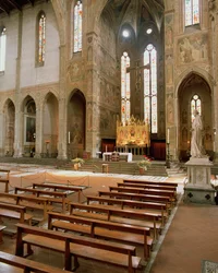 Ansicht der Kirchenapsis