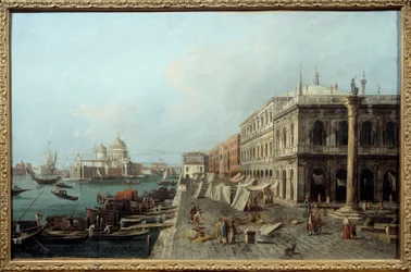 Blick auf die Mole vor der Zecca in Venedig im 18. Jahrhundert
