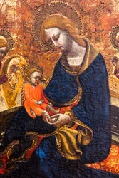 Madonna der Demut zwischen zwei musizierenden Engeln
