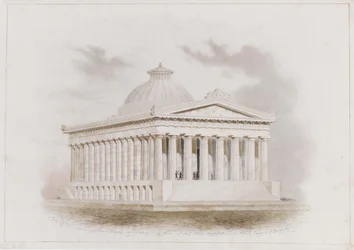 U.S. Zollhaus, New York Perspektive, 1834