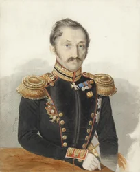 Porträt von General Alexander Danilovich Gerstenzweig, 1818-1861