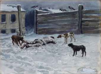 Verhungert (nach der Natur gezeichnet) von Vladimirov, Ivan Alexeyevich (1869-1947)