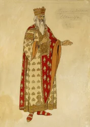 Kostümentwurf für die Oper "Rouslan und Ludmila" von Mikhail Igor Glinka