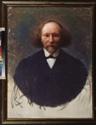 Porträt des Dichters Wjatscheslaw Iwanow (1866-1949). Gemälde von Iwan Kirillowitsch Parkhomenko (1870-1940)