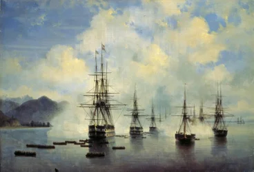 Die Landung Generals N. Raewski bei Subaschi im Juli 1839