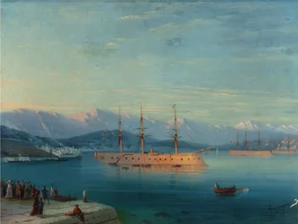 Französische Schiffe verlassen 1871 das Schwarze Meer