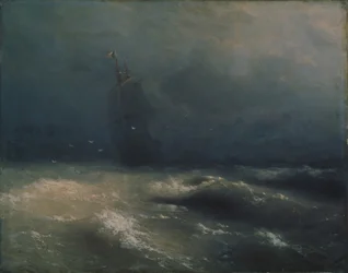 Sturm an der Küste bei Nizza, 1885