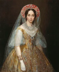 Porträt der Großfürstin Maria Alexandrowna 1824-1880, zukünftige Kaiserin von Russland, 1840er Jahre