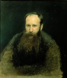 Porträt von Vasili Vasilievich Vereshchagin, 1883
