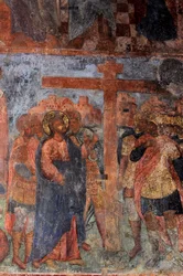 Fresko in der Kathedrale Unserer Lieben Frau vom Zeichen, Nowgorod, frühes 18. Jahrhundert