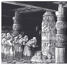 Die Anbetung des Gottes Svetovid, 1934