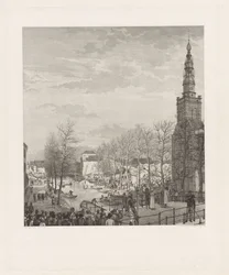 Zerstörung am Steenschuur nach der Leidener Pulverexplosion, 1807