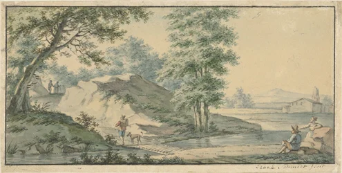 Landschaft mit Brücke