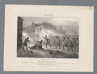 Prinz von Oranien führt die Truppen bei Ravels, 1831