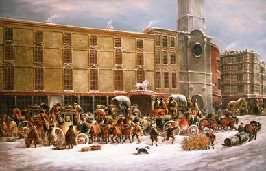Das White Lion Hotel und die Taverne, Bristol, 1873