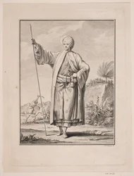 Porträt von Carsten Niebuhr in arabischer Kleidung