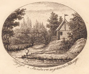 Vignette. Aussicht in Sanderumgaards Hauge