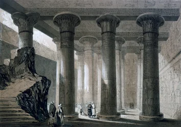 Tempel in Esneh, Ägypten, 19. Jahrhundert