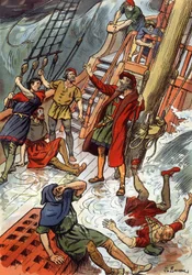 Vasco da Gama während eines Sturms am Kap der Guten Hoffnung in Südafrika