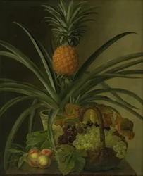 Eine Ananas und andere Früchte
